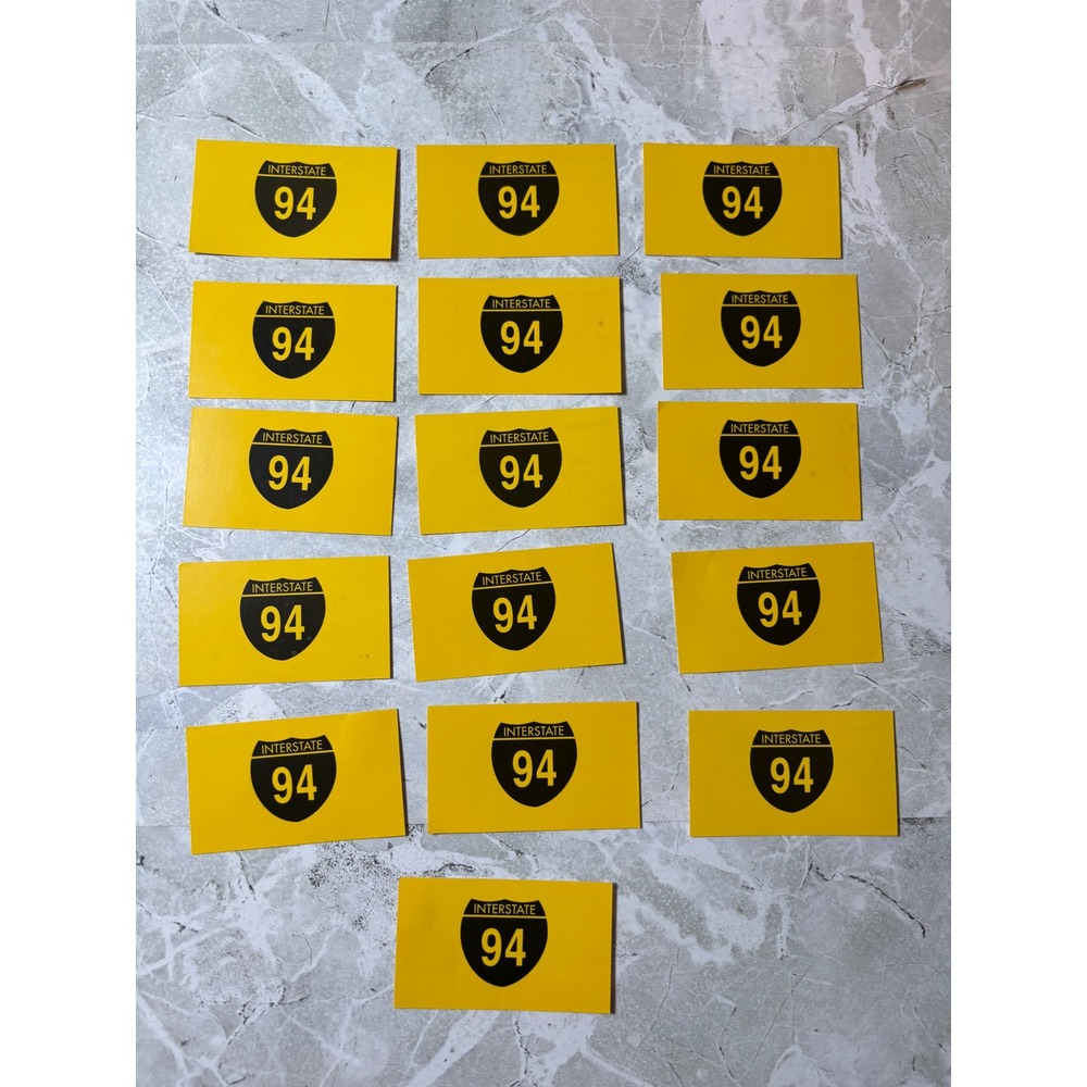 Harley-Davidson Monopoly Freedom Cards 16 Yellow Interstate 94 2000 Hasbro